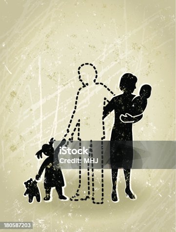 istock Bereavement - Missing Father from a Family 180587203