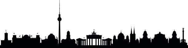 Berlin Berlin skyline. berlin stock illustrations
