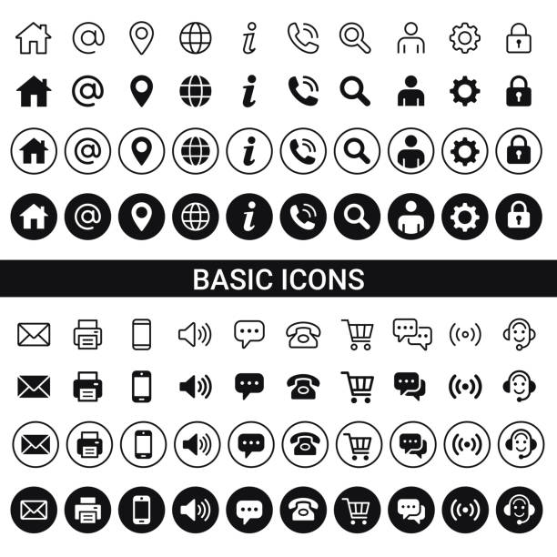 лучшая иллюстрация вектора набора значков - icons stock illustrations