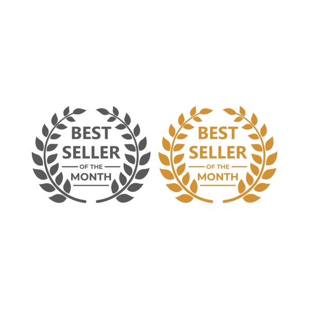Best seller of the month. Vector icon template Best seller of the month. Vector icon template best sellers stock illustrations