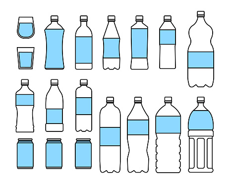 Beverage illustration set material / vector