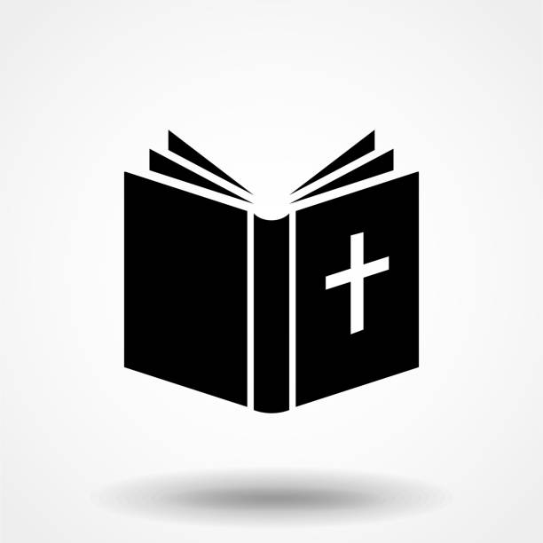 ilustrações de stock, clip art, desenhos animados e ícones de bible icon. elements of web icons in flat design. vector illustration. - bíblia