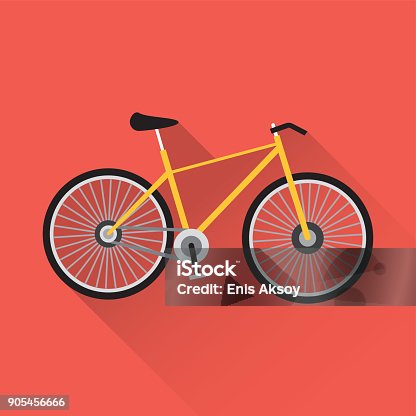 istock Bicycle Flat Icon 905456666
