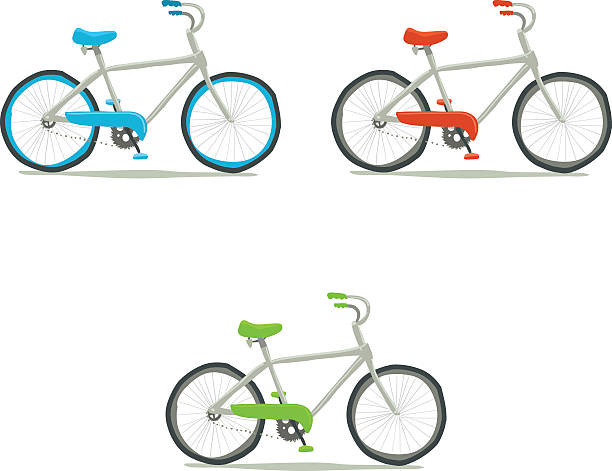 Bicycle icon set. vector art illustration