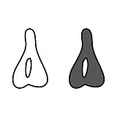 cartoon drawing of a bicycle seat