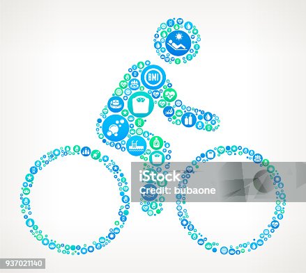 istock Bicycle  Spa and Wellness Vector Icon Pattern 937021140