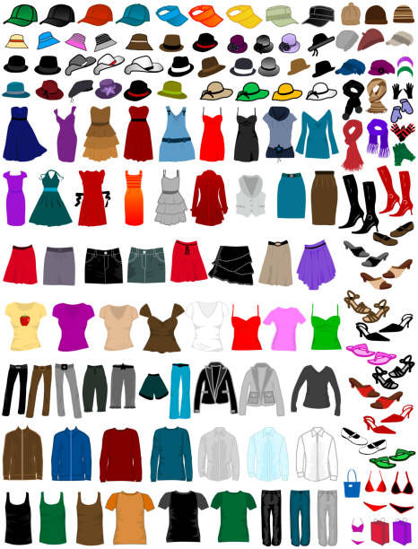 big collection の洋服やアクセサリ - ゴルフ　服装点のイラスト素材／クリップアート素材／マンガ素材／アイコン素材