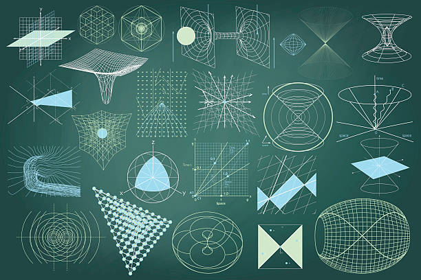Big collection of elements, symbols and schemes of physics Big collection of elements, symbols and schemes of physics, chemistry and sacred geometry. The science theme. quantum physics stock illustrations