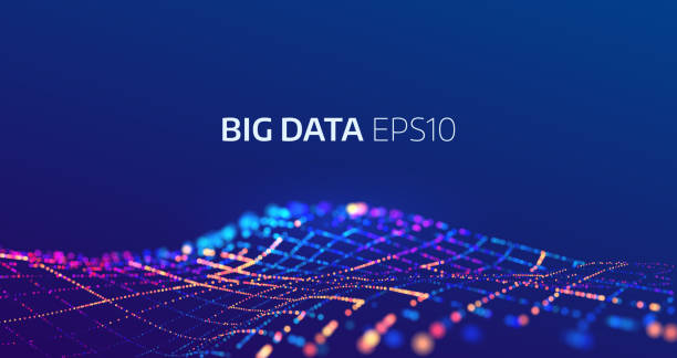 büyük veri soyut vektör arka plan. bigdata kod görselleştirme - big data stock illustrations