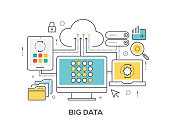 Big Data Concept with icons