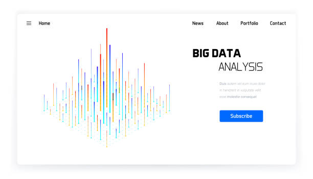 büyük veri modern grafik - big data stock illustrations