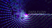 Big data. Security technology digital wave background concept. Bigdata abstract vector background. Binary code structure. Data radar stream.