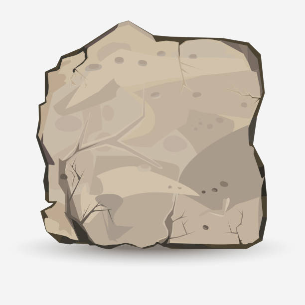 Big Rock stone Rock stone in style. Big boulder. Mineral background. Vector boulder rock stock illustrations