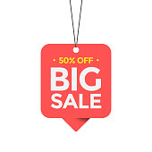 istock Big Sale Ticket. Special Offer, Discount and Mega Sale Vector Design. 1291944334