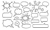 Big set of speech bubbles. Vector illustration. Isolated on white background.