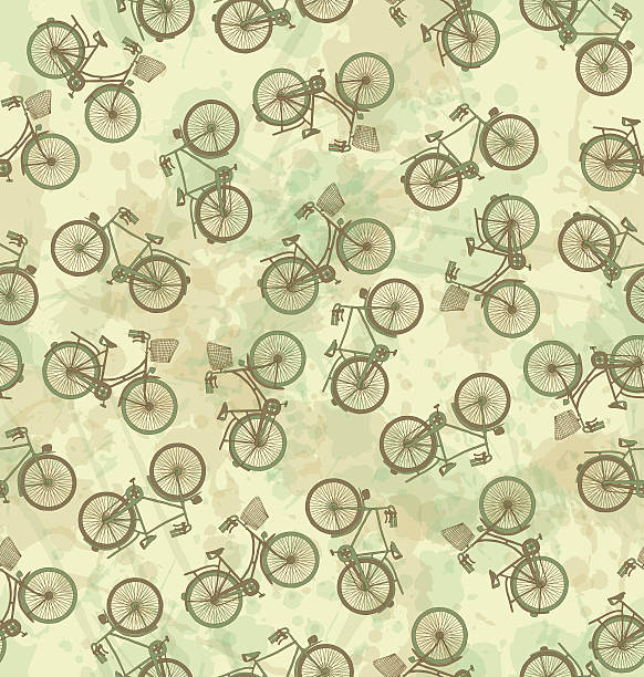 Bike Seampless Pattern vector art illustration