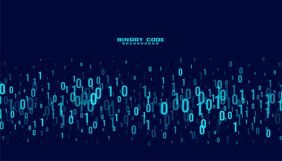 binary code digital data numbers background