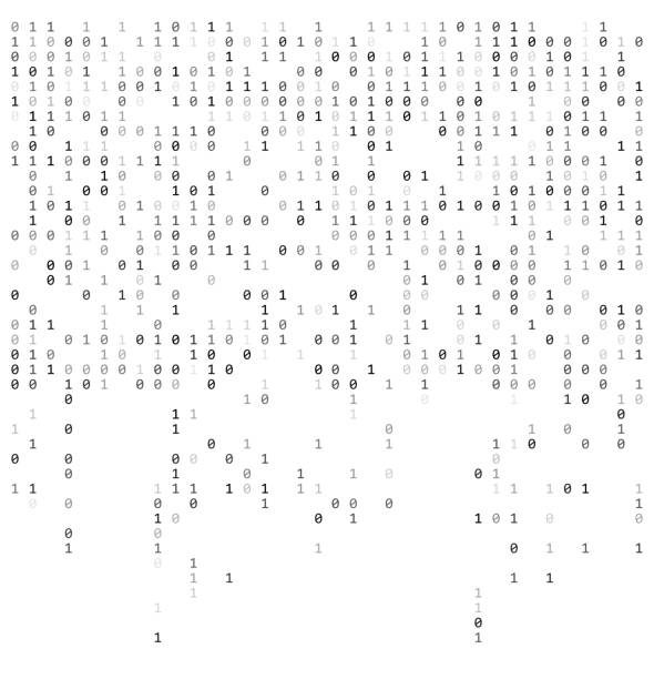 Binary falling numbers like matrix.  0,1 digits on white background template Binary falling numbers like matrix.  0,1 digits on white background template binary code stock illustrations
