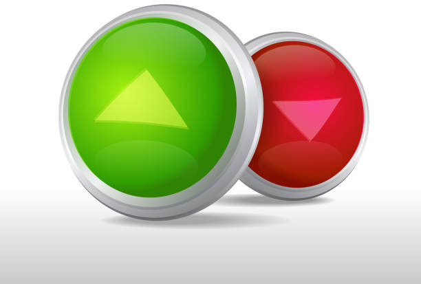 Binary options CALL and PUT buttons for binary options.  stocks high and low stock illustrations