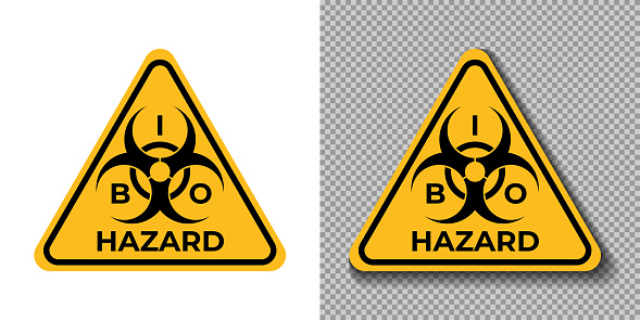 Biohazard Straßenschild Symbol Symbol Logo Dreieck Gelbes Zeichen Der