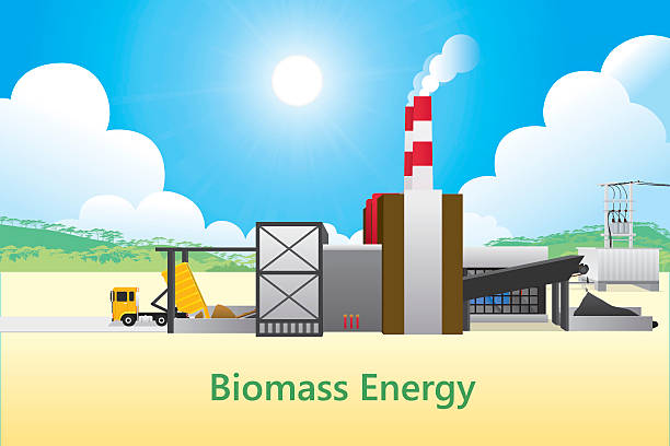 ilustrações, clipart, desenhos animados e ícones de biomassa de energia - co2 lavoura