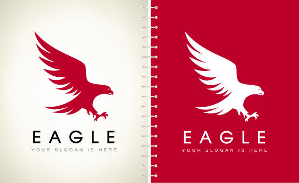 stockillustraties, clipart, cartoons en iconen met vogel eagle vector ontwerp. - arend