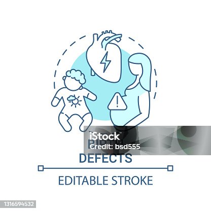 istock Birth defects blue concept icon 1316594532