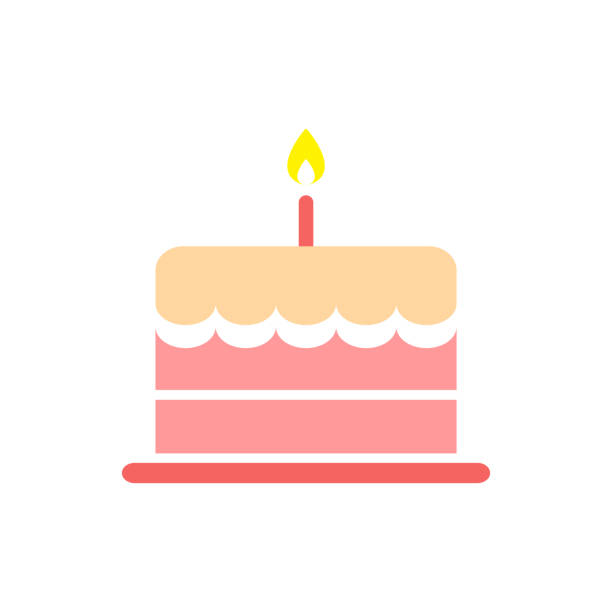 birthday cake, food icon birthday cake, food icon birthday cake stock illustrations