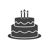 istock Birthday cake icon vector 862359016