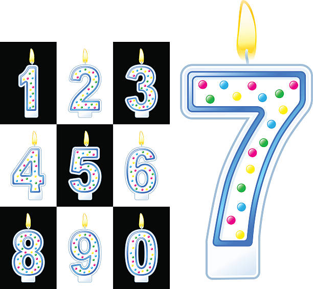 Birthday candles number Birthday candles number birthday candle stock illustrations