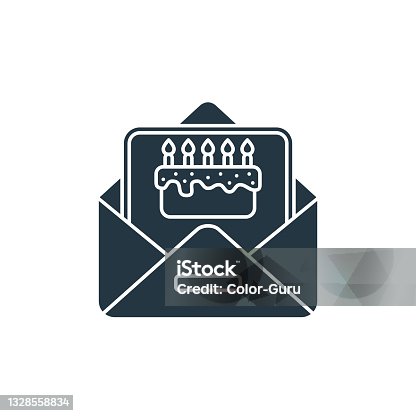 istock birthday card icon. Glyph birthday card icon for website design and mobile, app development, print. birthday card icon from filled birthday party collection isolated on white background.. 1328558834