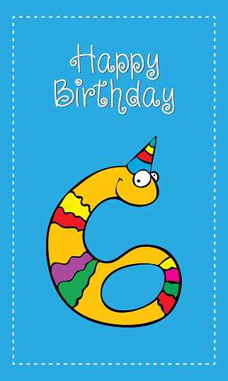 6 Birthday Card Template Stock Illustration - Download Image Now - iStock