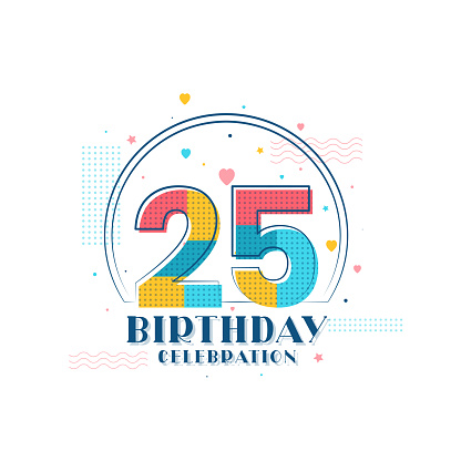25 Birthday celebration, Modern 25th Birthday design