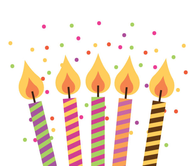 Birthday design Birthday design over white background, vector illustration birthday candle stock illustrations