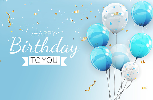 Geburtstagseinladung Hintergrund Mit Luftballons Vektorillustration