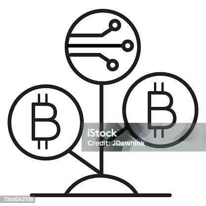 istock Bitcoin and Cryptocurrency growth concepts icon investment - editable stroke 1366062108