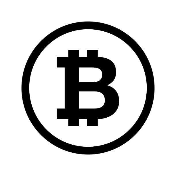 illustrazioni stock, clip art, cartoni animati e icone di tendenza di bitcoin internet denaro icona vettore - bitcoin