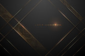 black and gold abstract background in vector