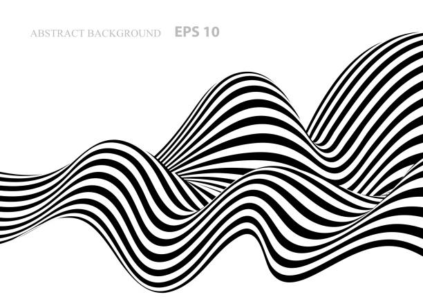 Black and white abstract background with stripes EPS10. File don't contain any transparency.Layered. grouped. black and white stock illustrations