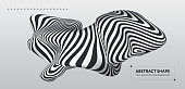 istock Black and White Abstract Blob Design. Three Dimensional. 1202342163