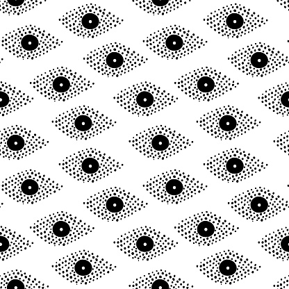 black and white abstract geometric shapes seamless pattern, vector illustration endless repeatable texture background