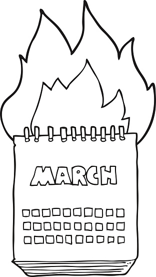 白黒イラスト 3 月のカレンダー いたずら書きのベクターアート素材や画像を多数ご用意 Istock
