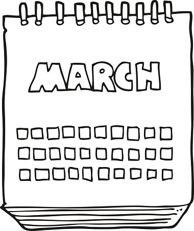 白黒イラスト 3 月のカレンダー いたずら書きのベクターアート素材や画像を多数ご用意 Istock