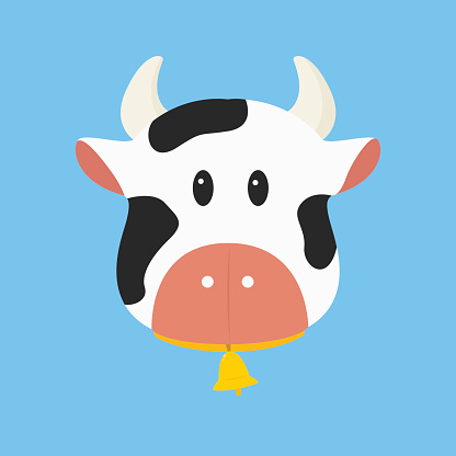 Black and White Cow Vector