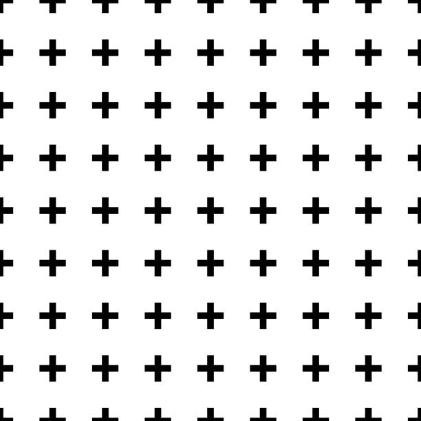 Black and White Crosses Seamless Pattern Simple graphic look of black crosses or plus signs on white background seamless pattern religious cross patterns stock illustrations