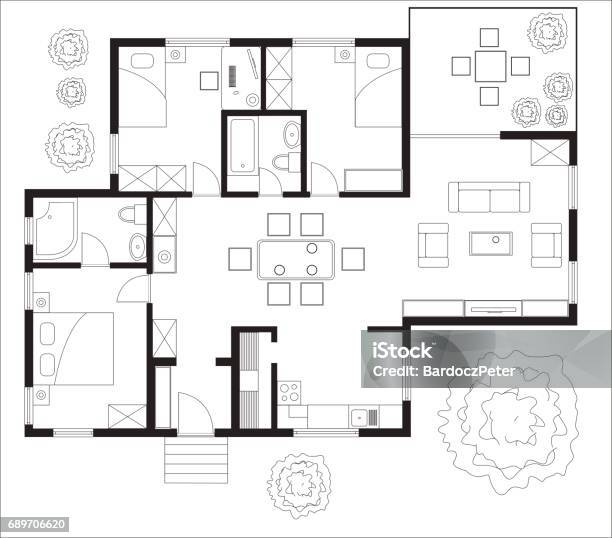 Free Floor Plan Vector Art