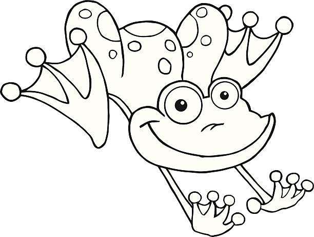 Black and White Happy Hopping Frog Similar Illustrations: frog clipart black and white stock illustrations
