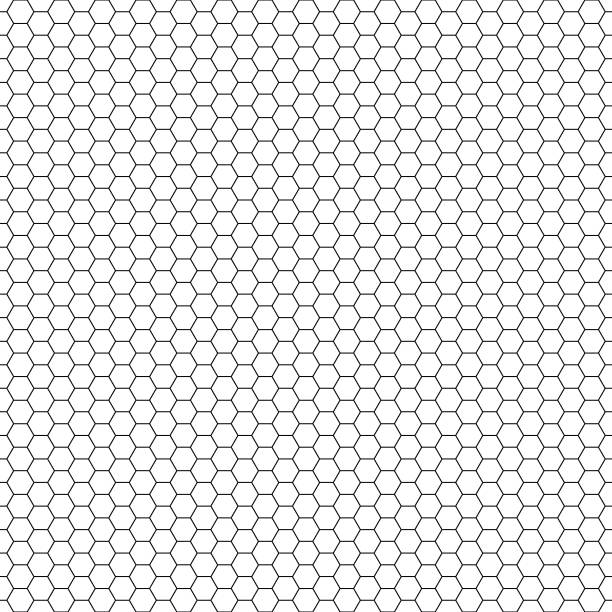 Black and white hexagon honeycomb seamless pattern Black and white hexagon honeycomb seamless pattern black and white football stock illustrations