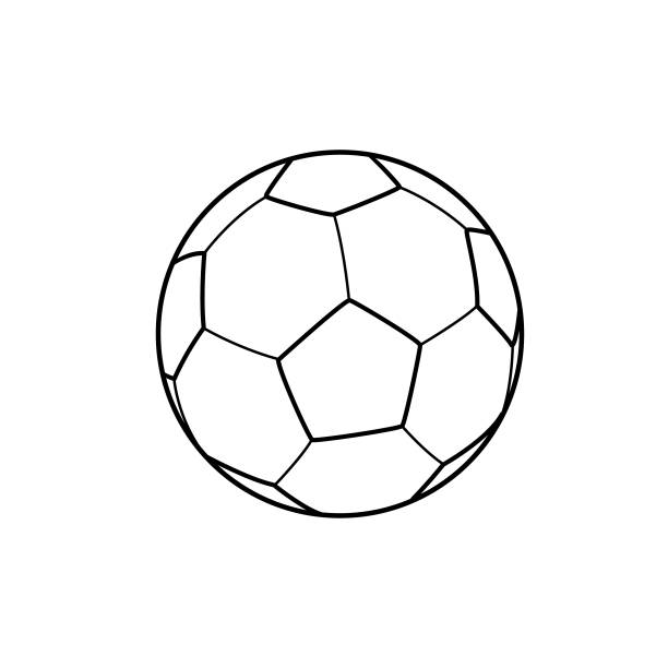 Black and White of soccer ball illustration in a white background For assembly Or creates teaching material for mothers who do Homeschool And teachers who find pictures for teaching materials such as flashcards or children's books. Black and White of soccer ball illustration in a white background For assembly Or creates teaching material for mothers who do Homeschool And teachers who find pictures for teaching materials such as flashcards or children's books. black and white football clipart pictures stock illustrations