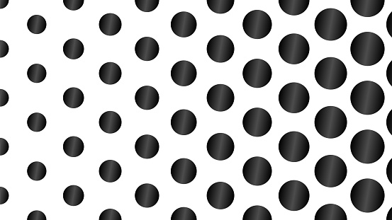 Black And White Polka Dot Pop Art Creative Design Vector